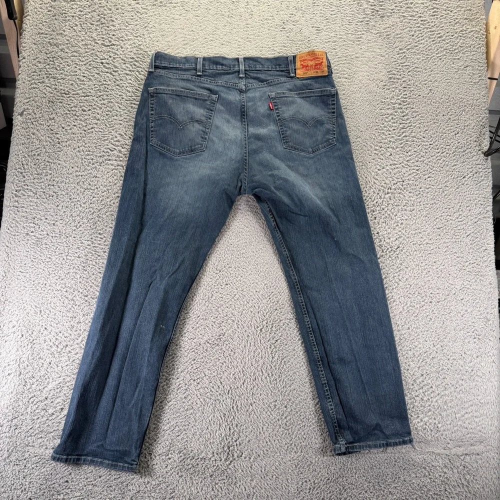 Levi's 505 Jeans Men 38x30 Blue Cotton Denim Straight Leg Workwear Faded Stretch